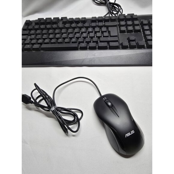 ASUS Wired Gaming USB Red Backlit KB V2 Standard Mechanical Keyboard With Mouse - Picture 4 of 11